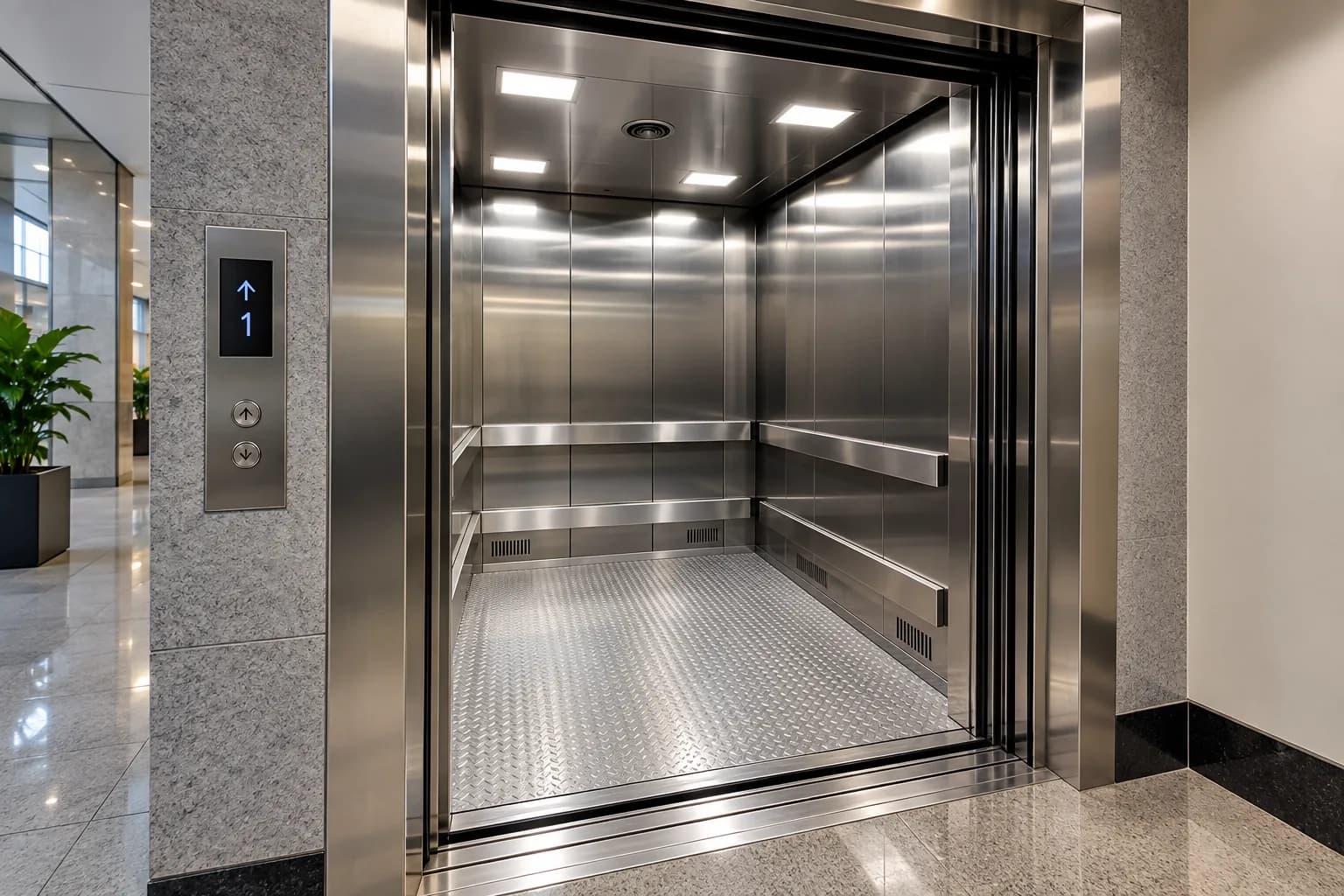 Elevador de serviço em empreendimento